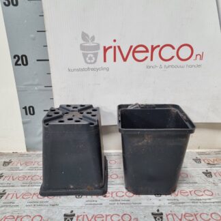 Göttinger 11x11x12 cm potten / Square pots 11 cm / 11 X 11 cm potjes / Black