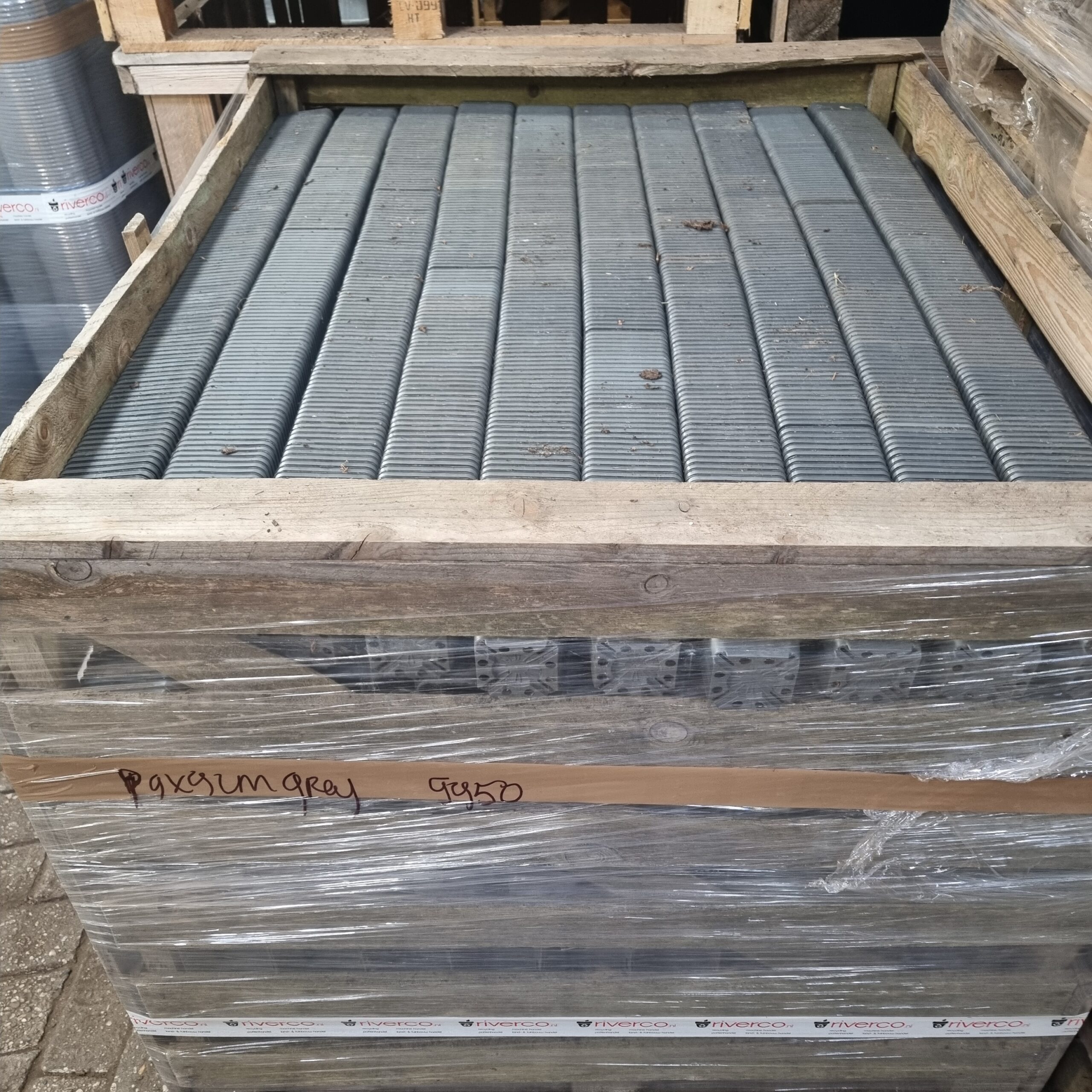 Van Krimpen 9x9 cm potten / P9 pots / 9x9x cm grijze potjes / grey pots - Afbeelding 4